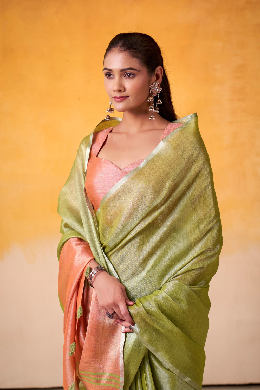 Urban Pallu Woven Design Cotton Blend Daily Saree