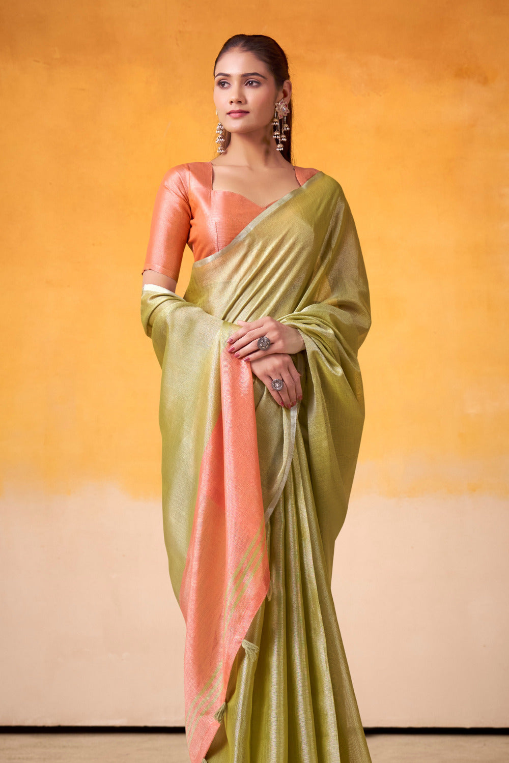 Urban Pallu Woven Design Cotton Blend Daily Saree