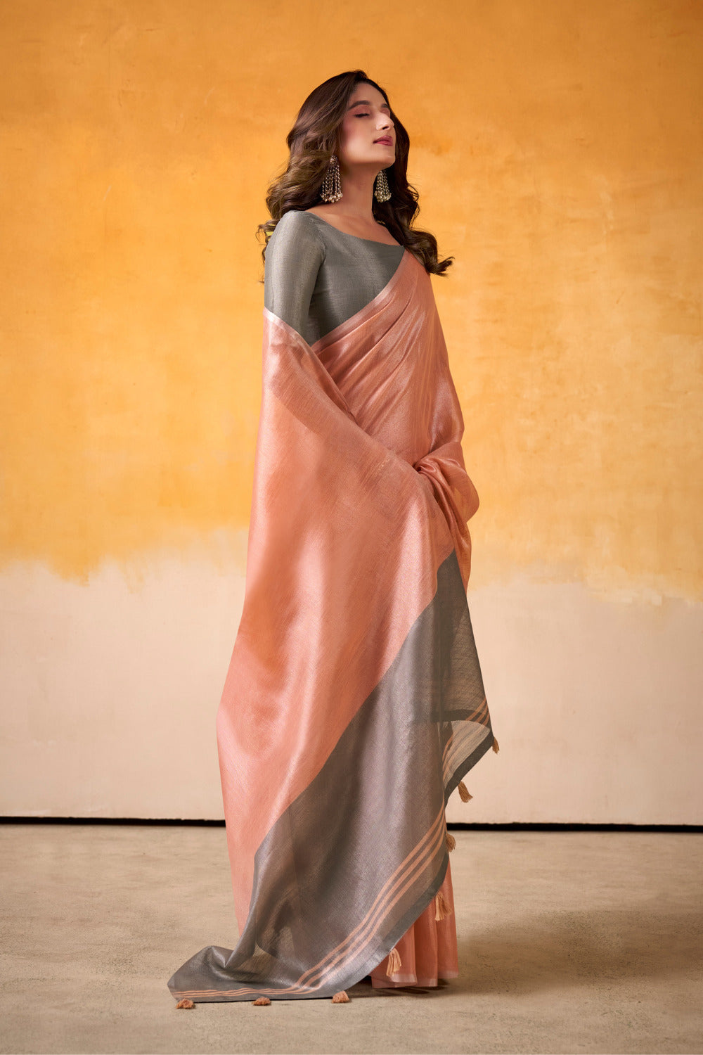 Urban Pallu Woven Design Cotton Blend Daily Saree
