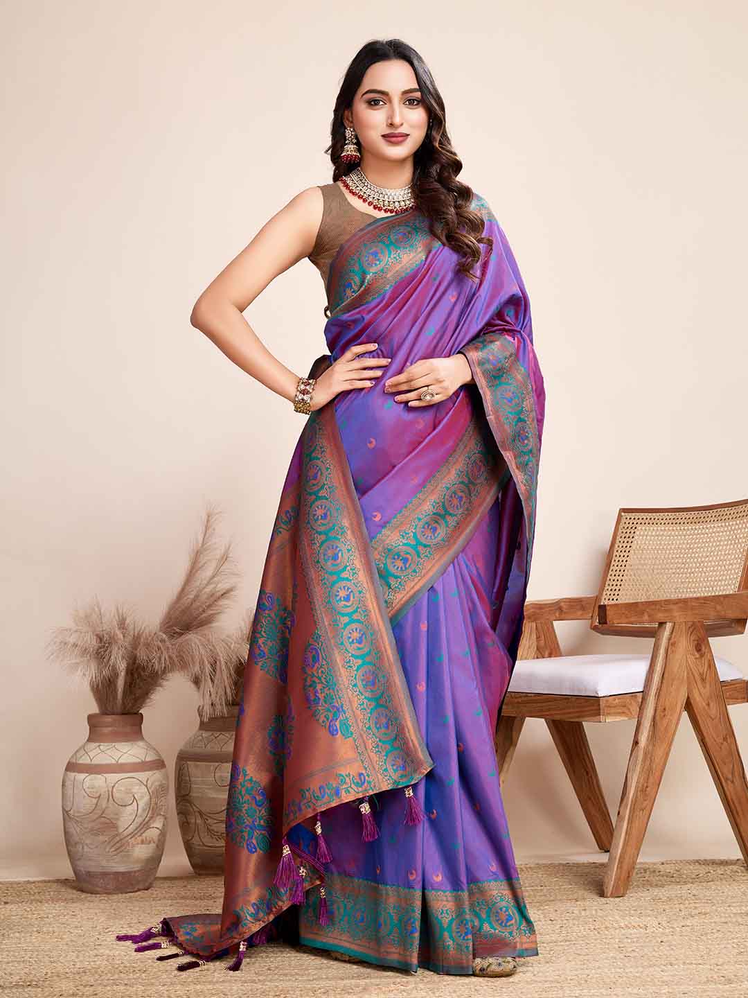 Urban Pallu Woven Design Silk Blend Party Saree
