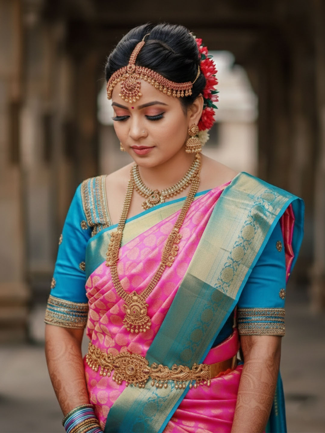Urban Pallu Woven Design Silk Blend Traditional Saree