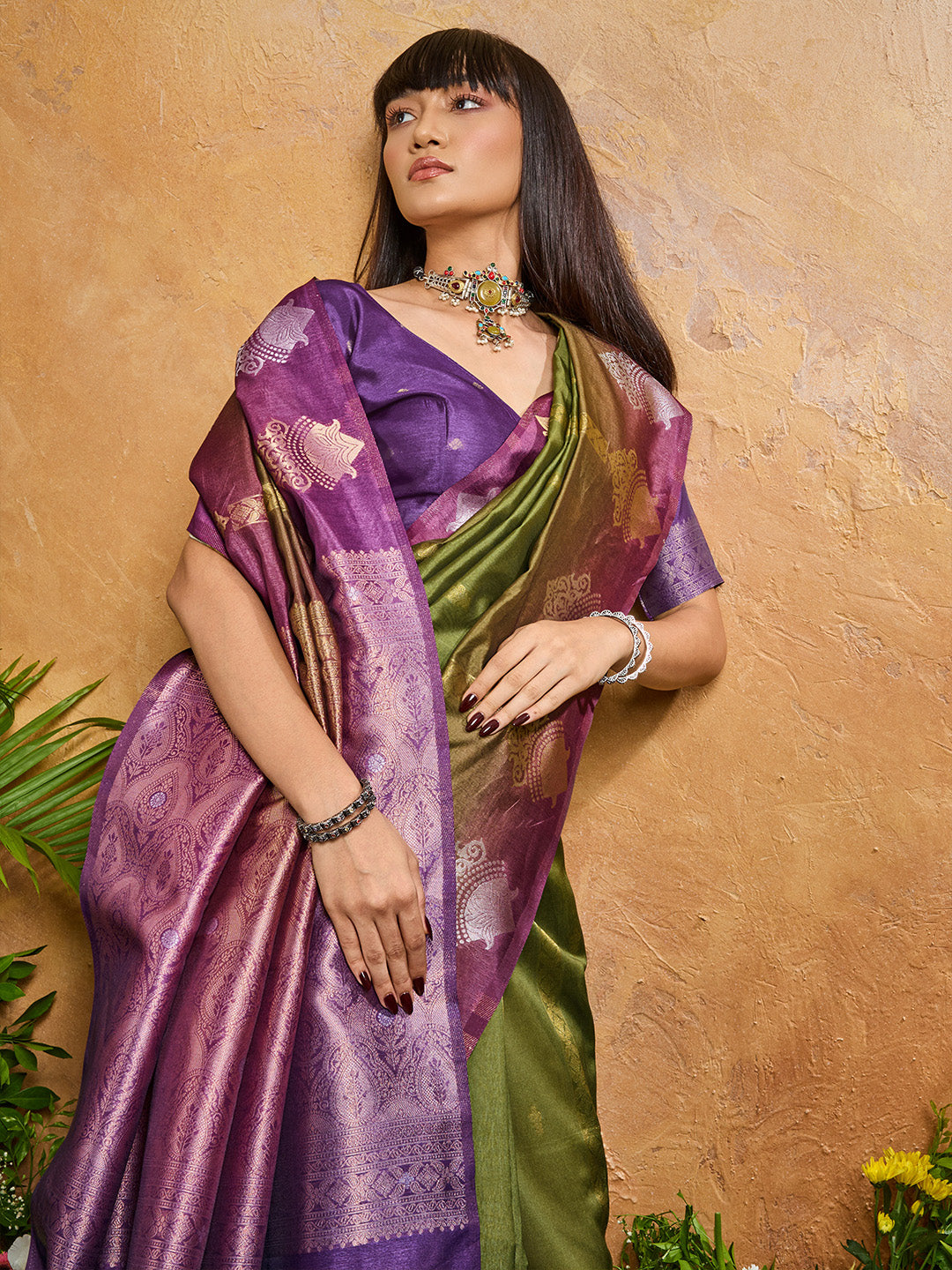 Urban Pallu Printed Silk Cotton Traditional Saree