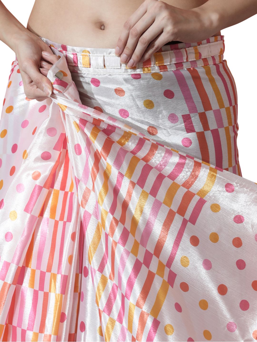 Urban Pallu Woven Design Silk Blend Fusion Saree