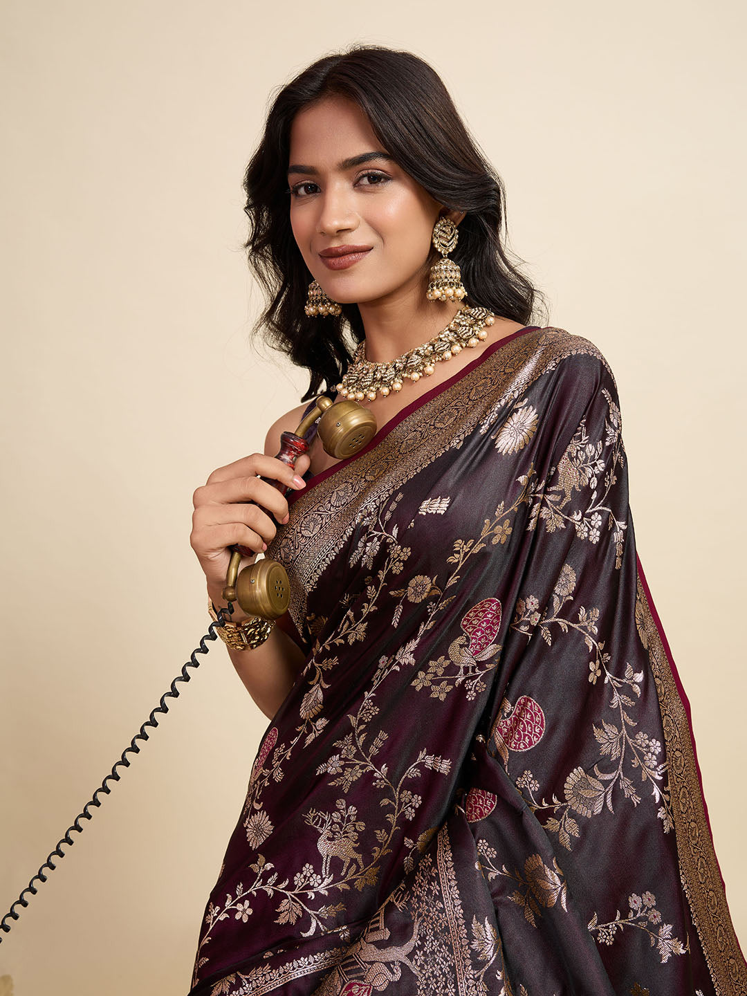Urban Pallu Woven Design Silk Blend Party Saree