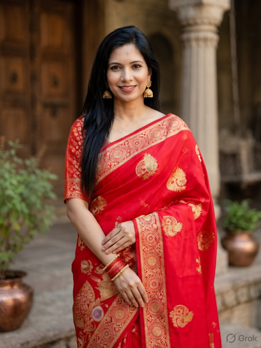Urban Pallu Woven Design Silk Blend Traditional Saree
