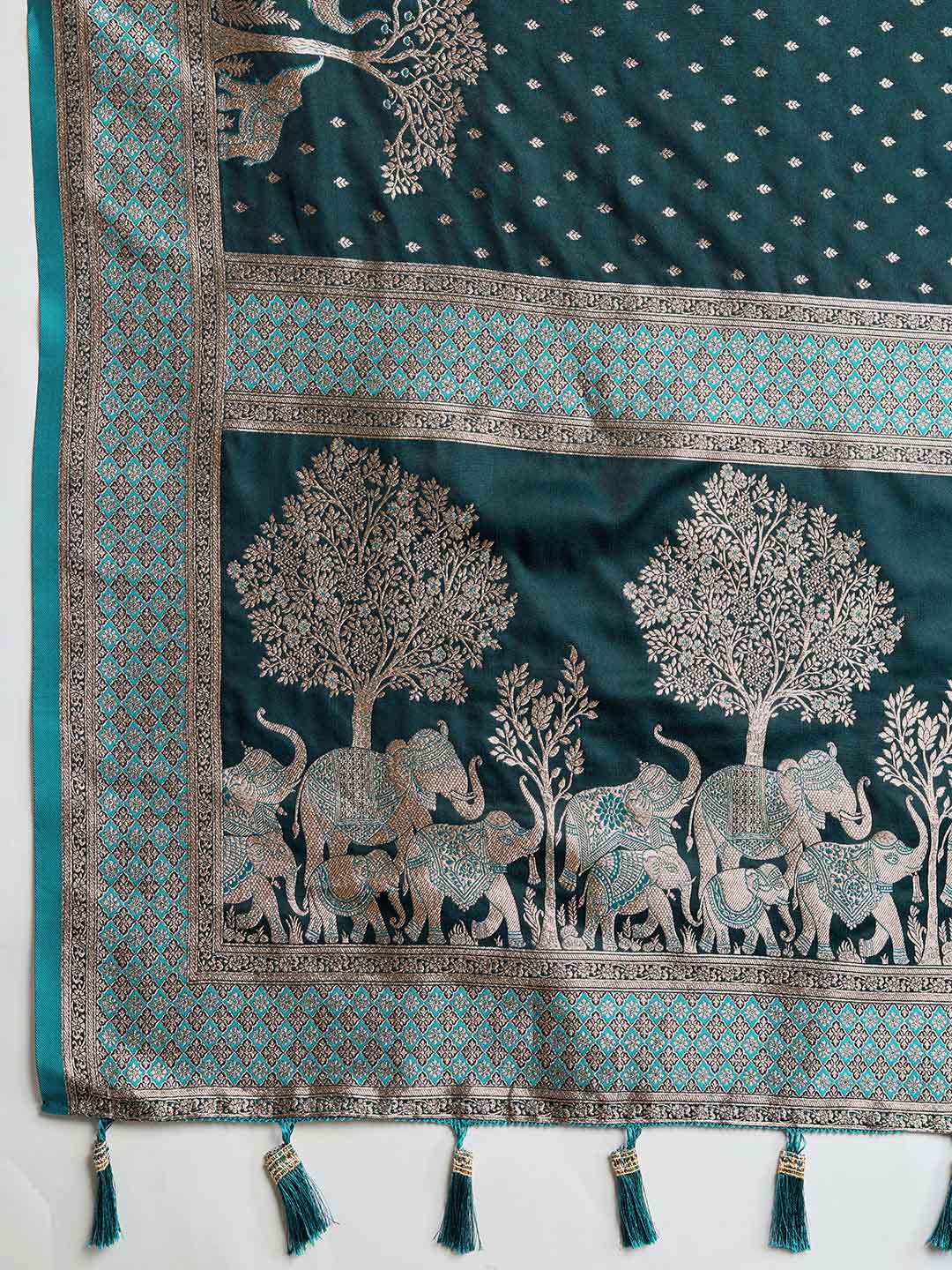 Urban Pallu Woven Design Silk Blend Party Saree
