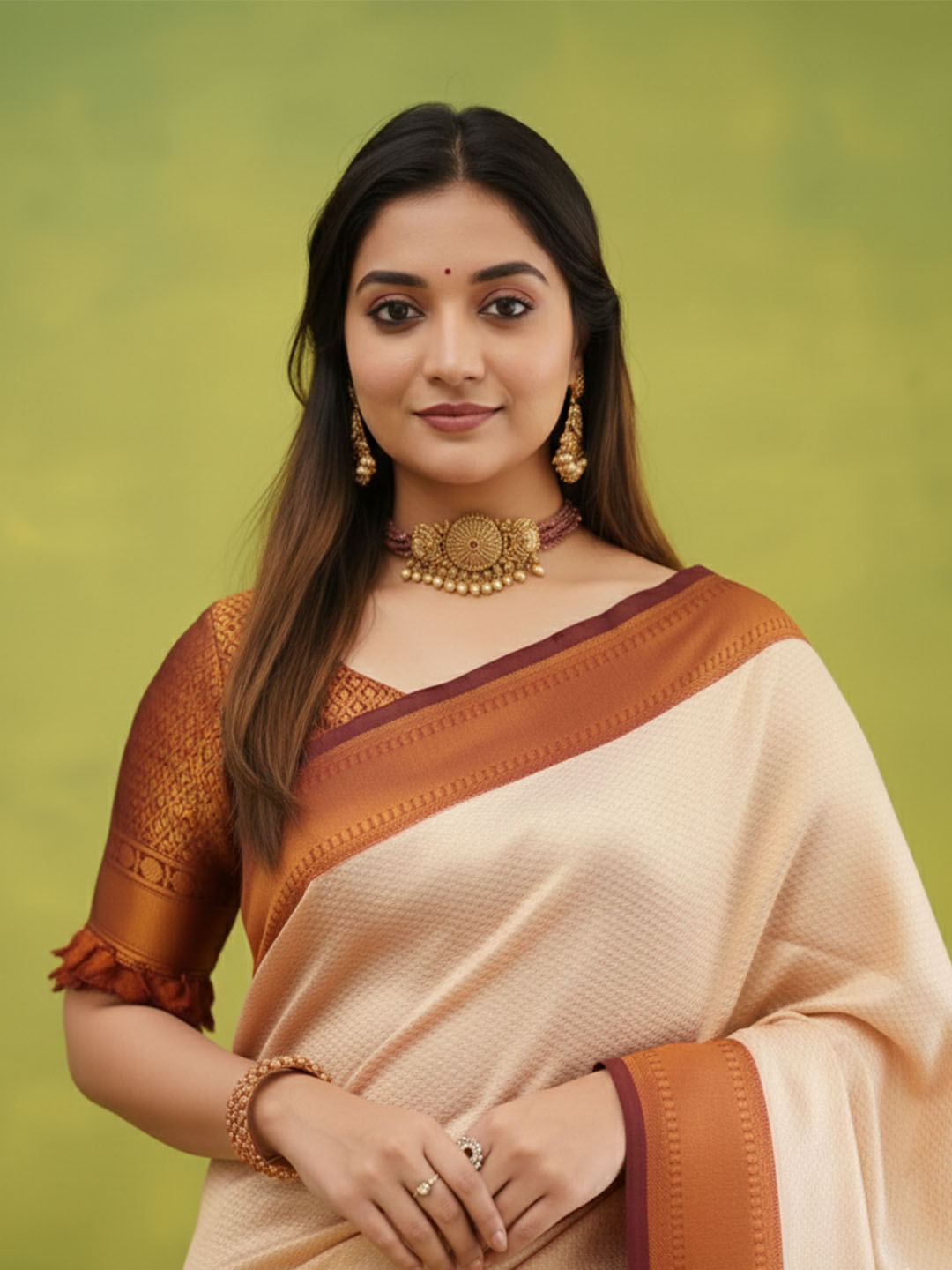 Urban Pallu Woven Design Silk Blend Traditional Saree