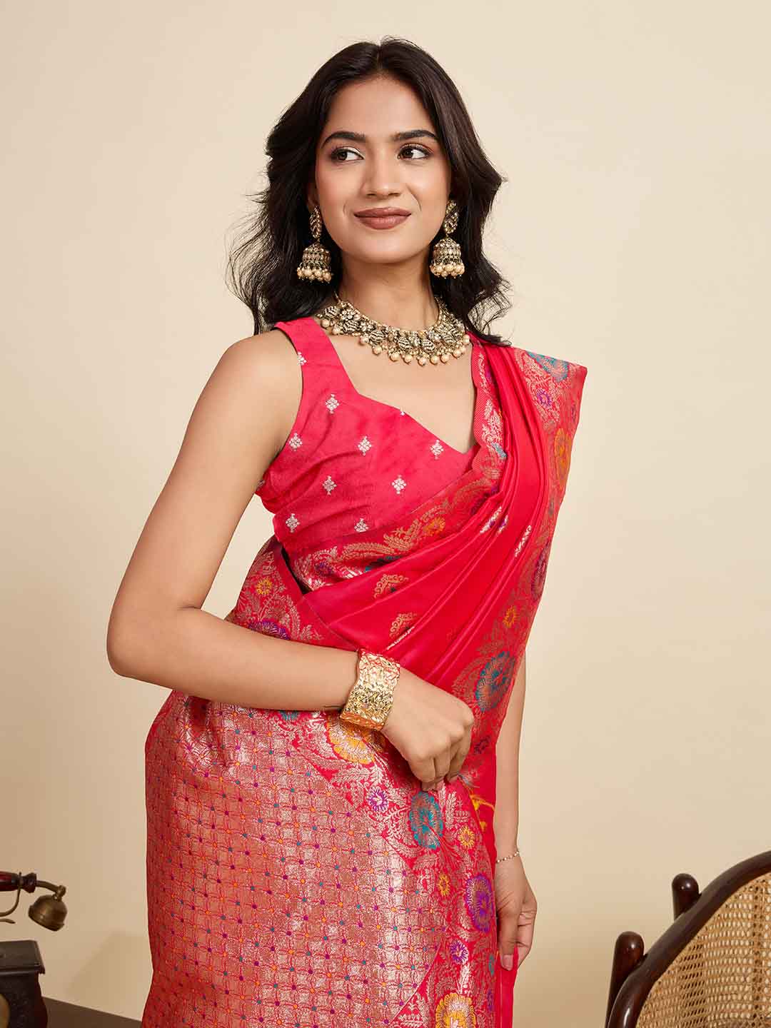 Urban Pallu Woven Design Silk Blend Party Saree