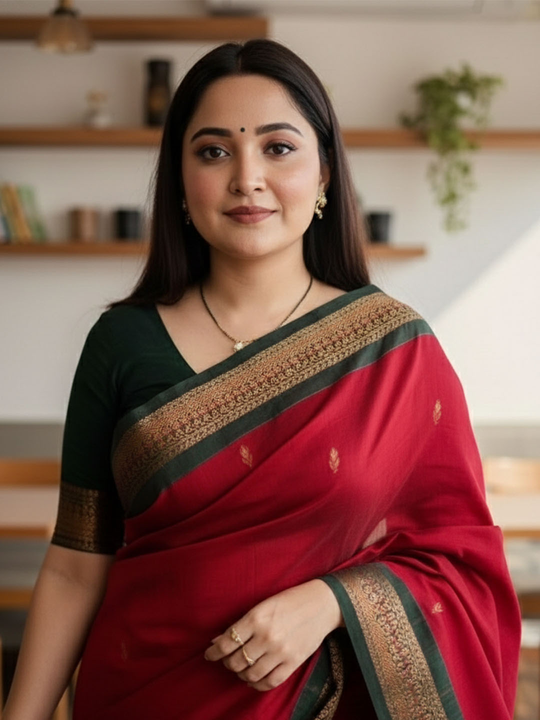 Urban Pallu Woven Design Silk Blend Traditional Saree