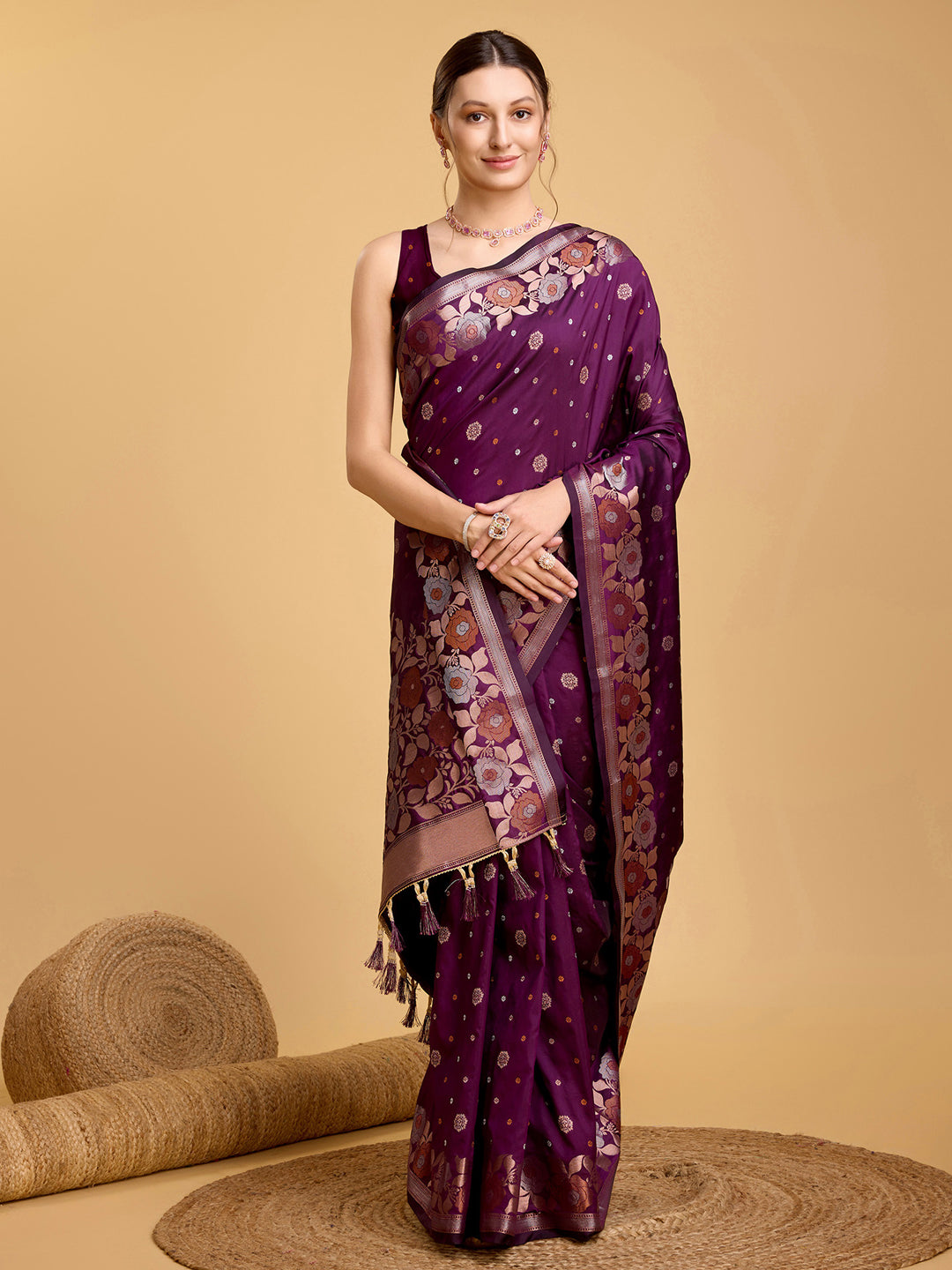 Urban Pallu Woven Design Silk Blend Party Saree