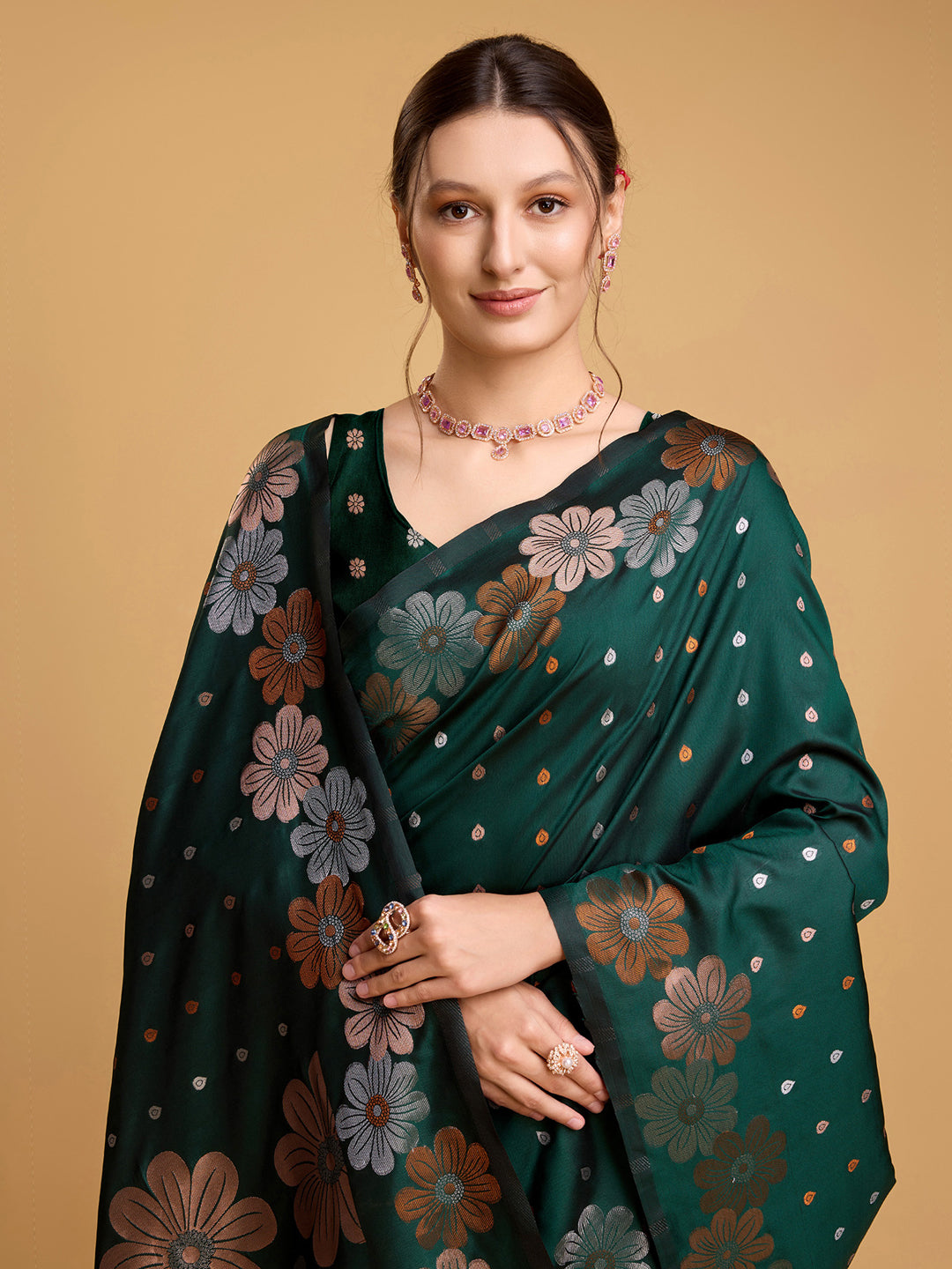 Urban Pallu Woven Design Silk Blend Party Saree