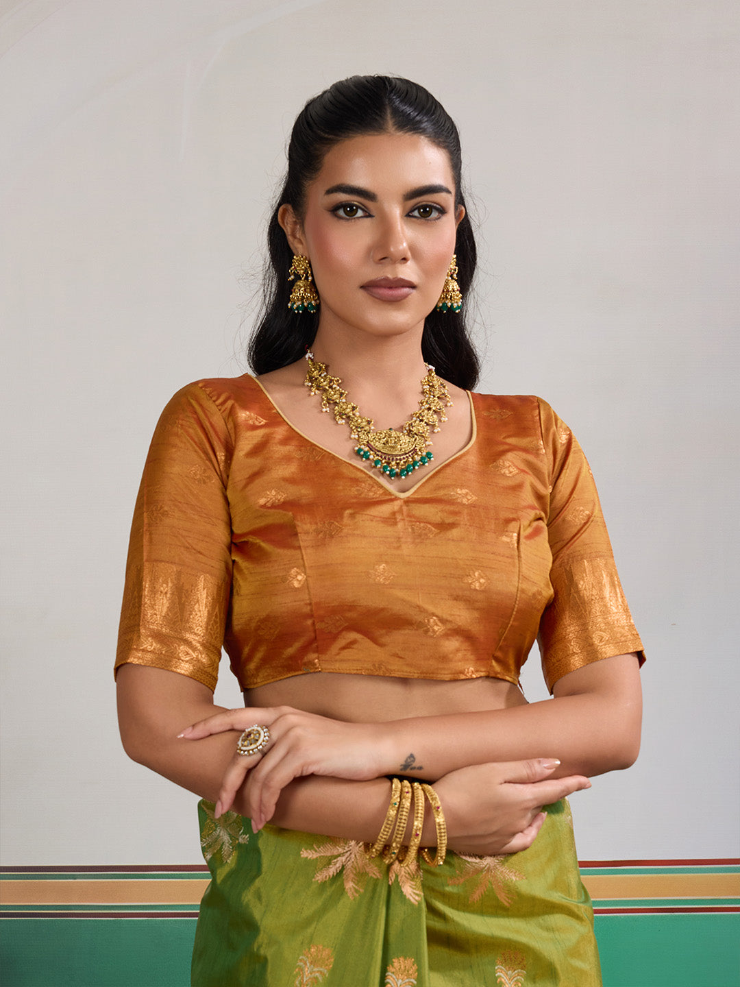 Urban Pallu Printed Silk Cotton Work Saree