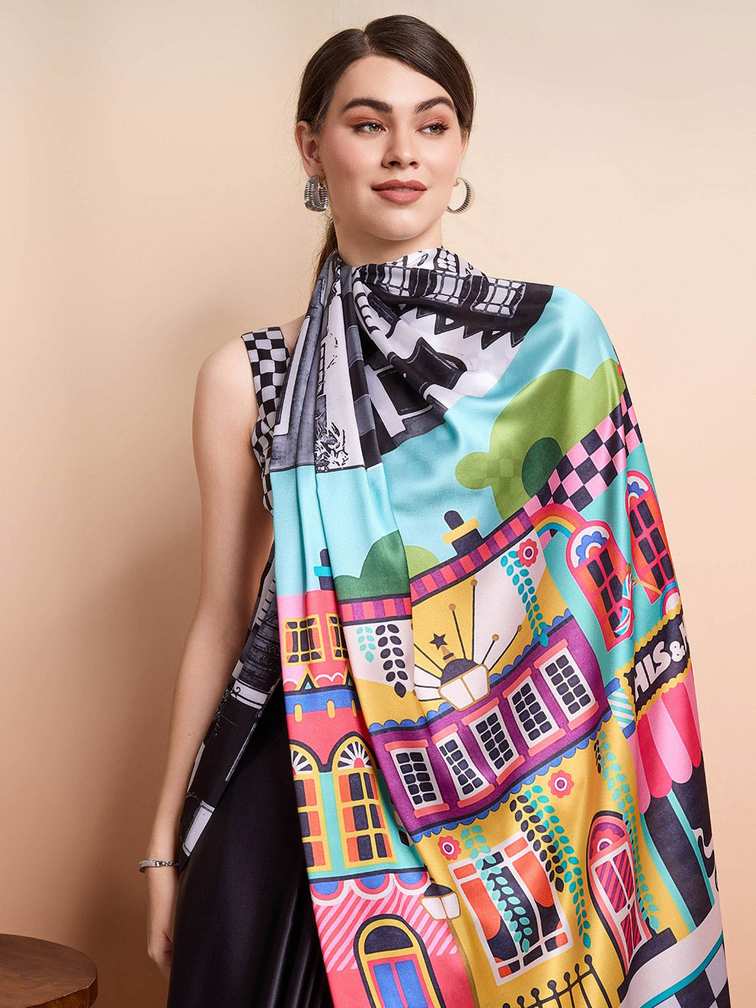 Urban Pallu Printed Poly Georgette Daily Saree