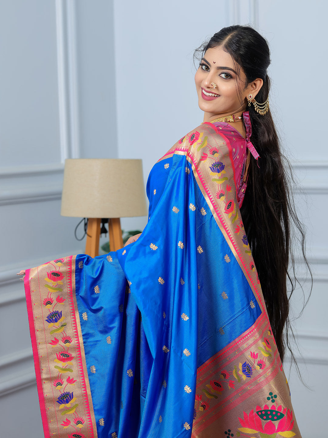 Urban Pallu Woven Design Silk Blend Traditional Saree