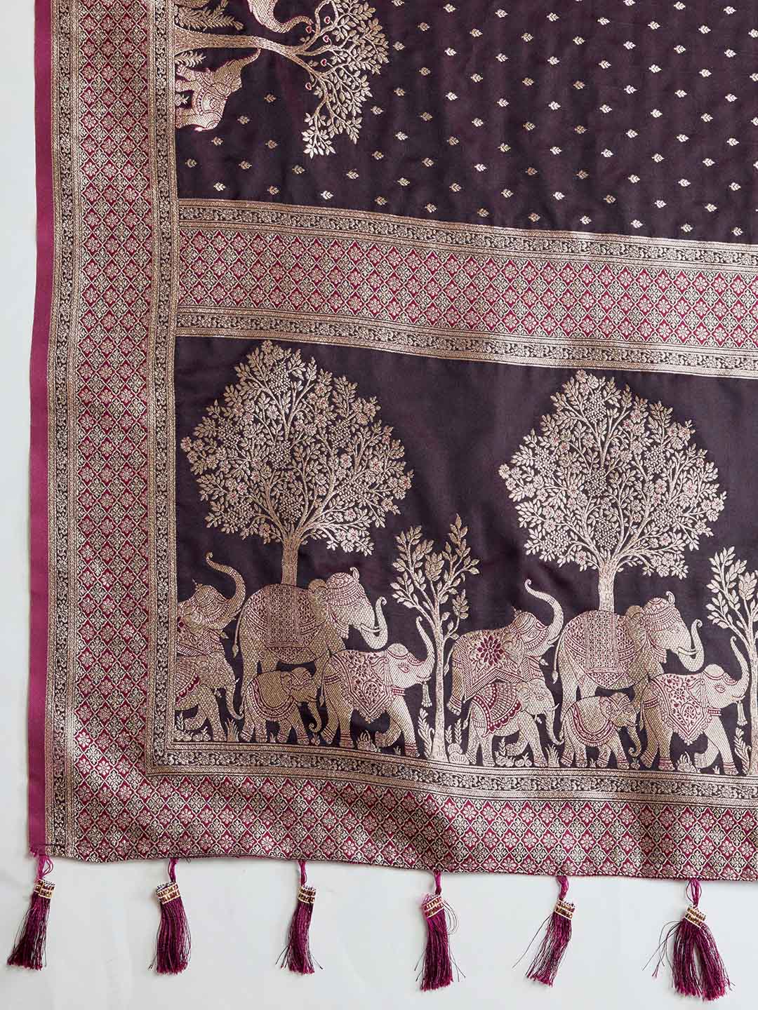Urban Pallu Woven Design Silk Blend Party Saree
