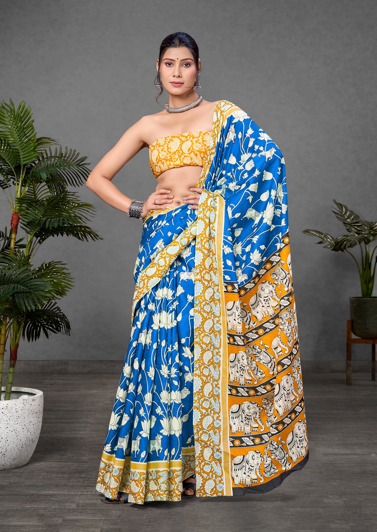 Urban Pallu Woven Design Pure Cotton Daily Saree
