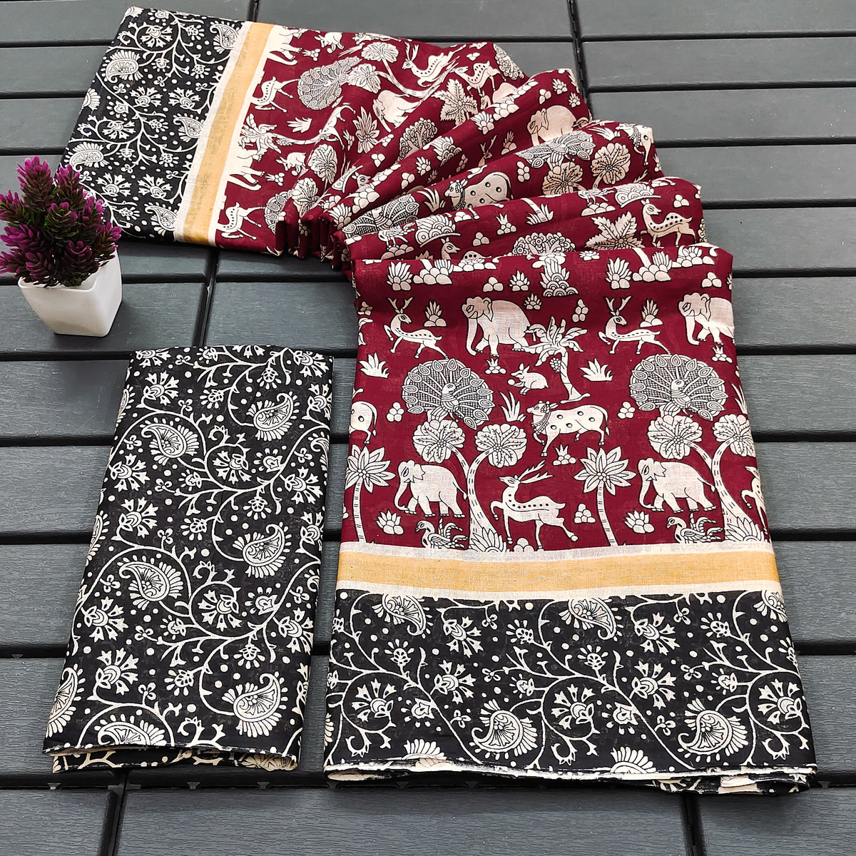 Urban Pallu Woven Design Pure Cotton Daily Saree
