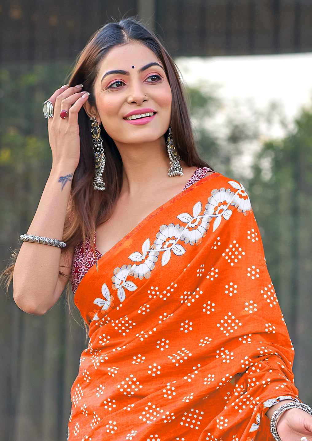 Urban Pallu Woven Design Pure Cotton Daily Saree