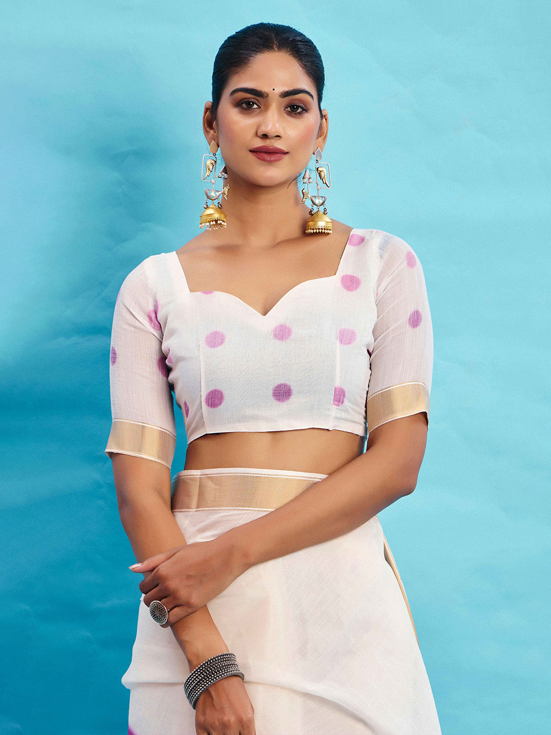Urban Pallu Ombre Dyed Silk Blend Fusion Saree