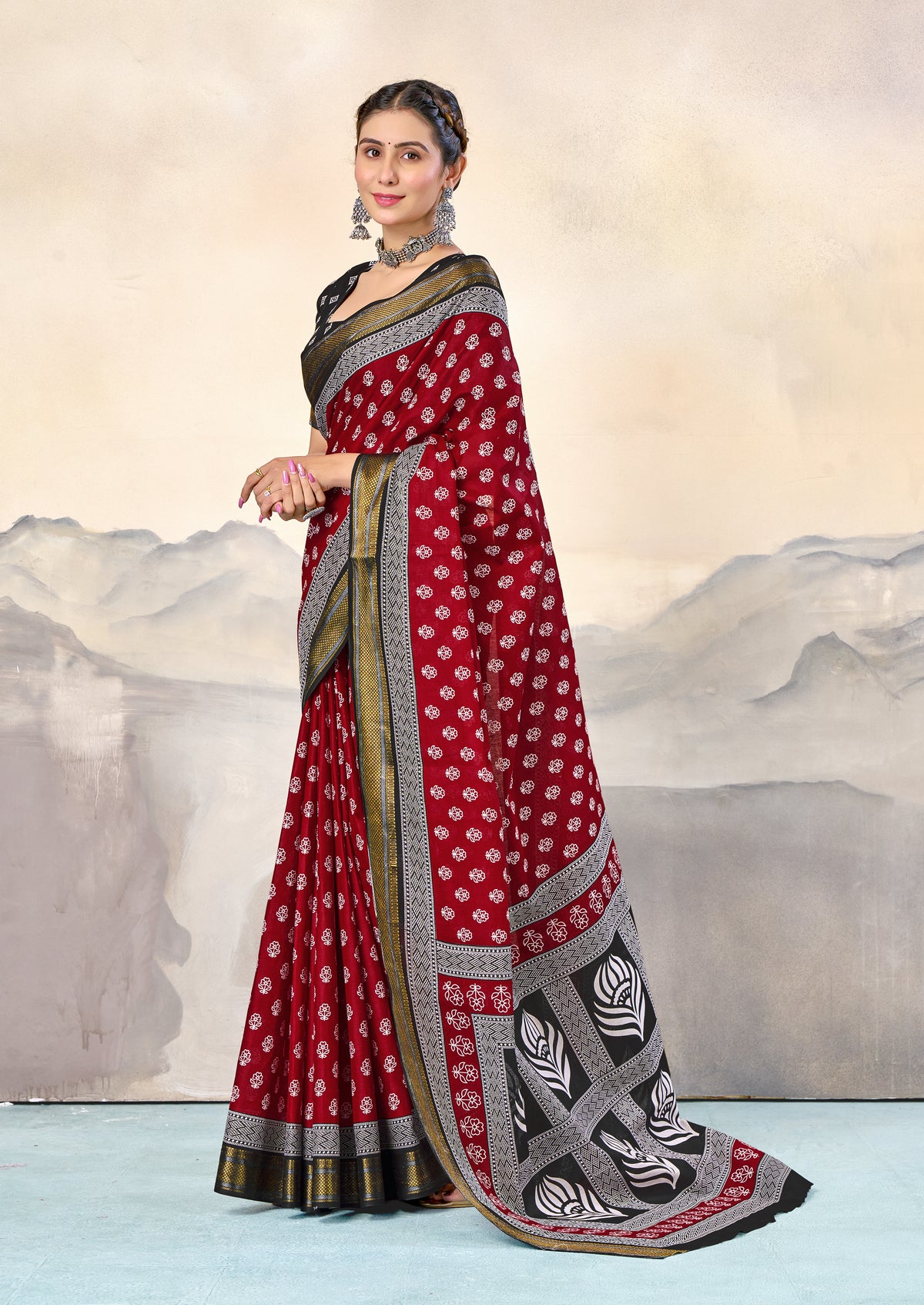Urban Pallu Woven Design Pure Cotton Daily Saree