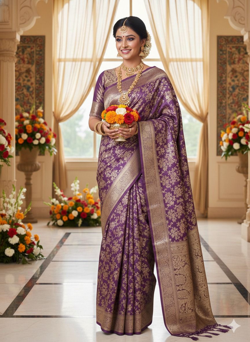 Urban Pallu Printed Silk Blend Traditional Saree