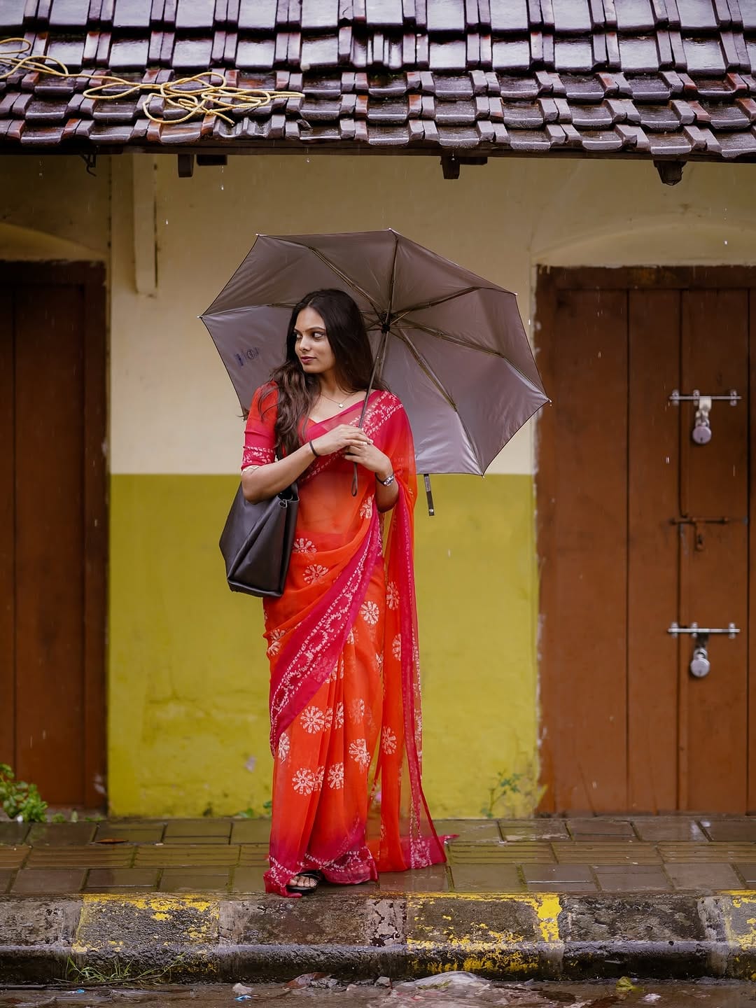 Urban Pallu Printed Poly Georgette Daily Saree