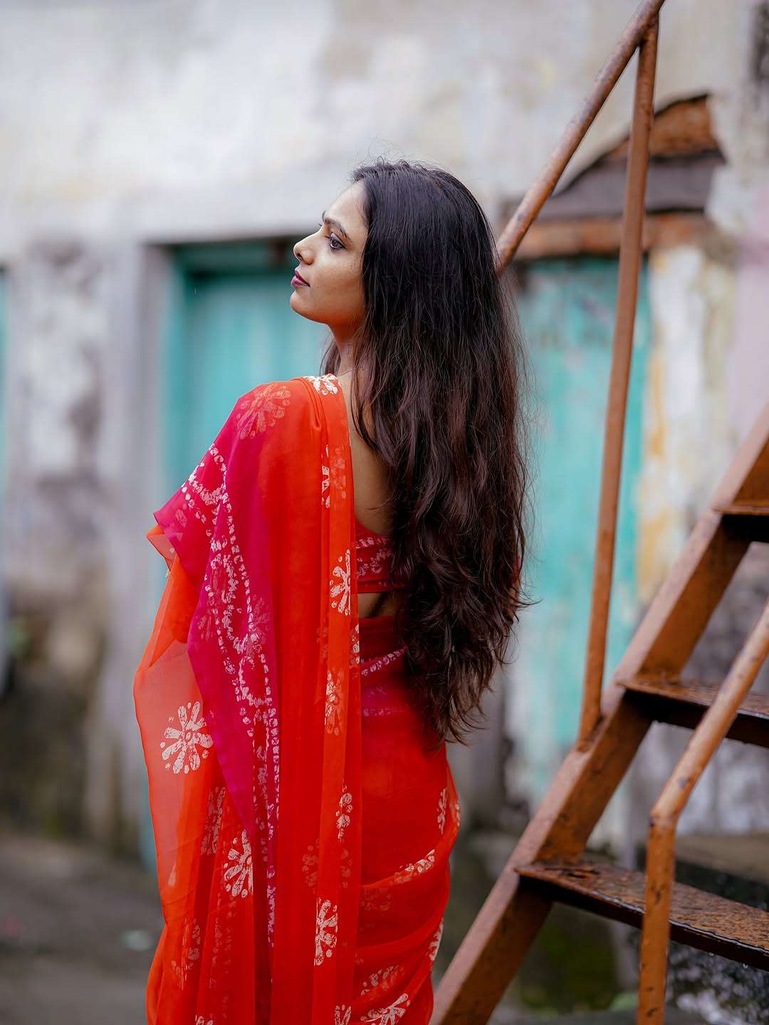 Urban Pallu Printed Poly Georgette Daily Saree
