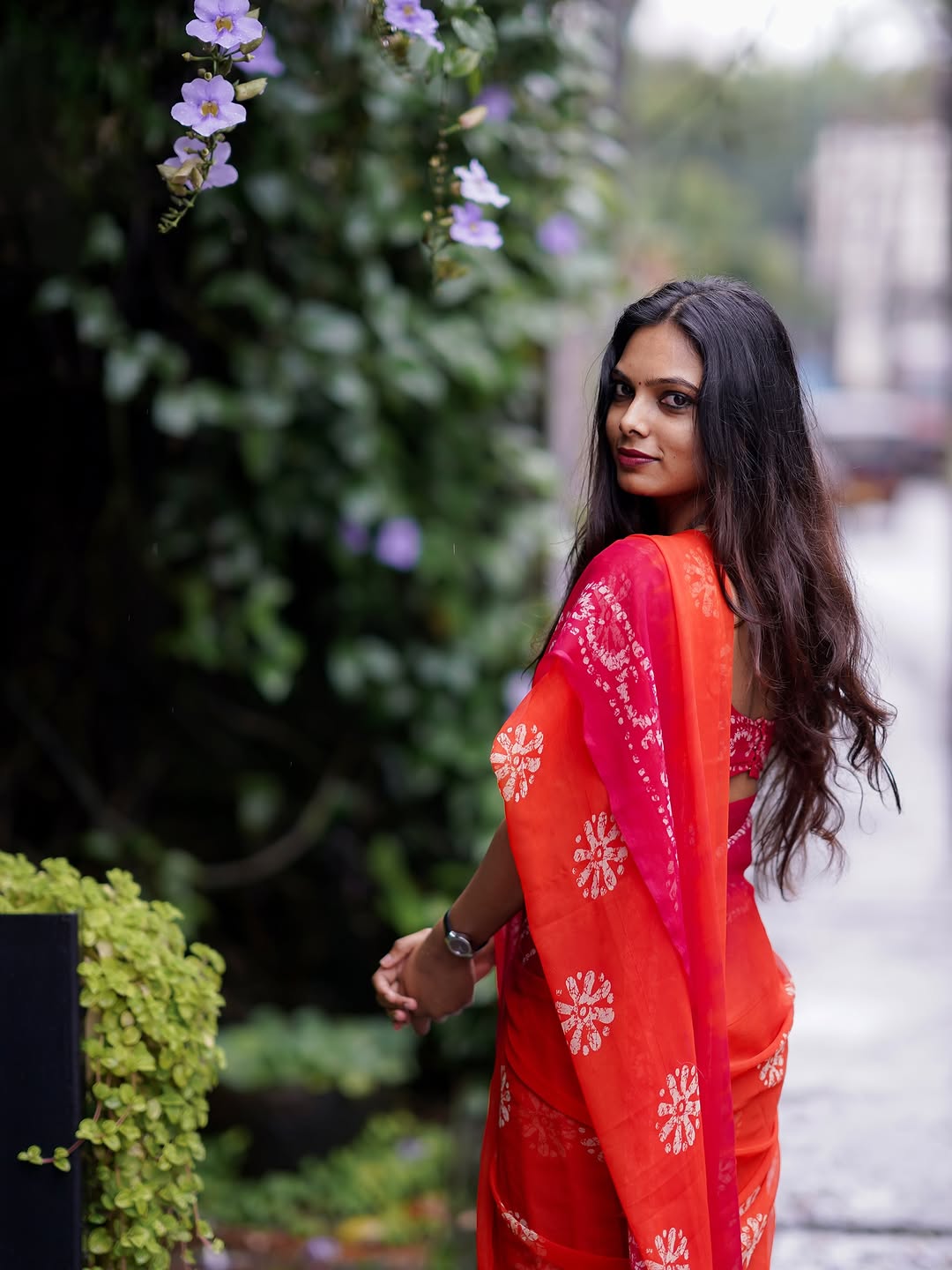 Urban Pallu Printed Poly Georgette Daily Saree