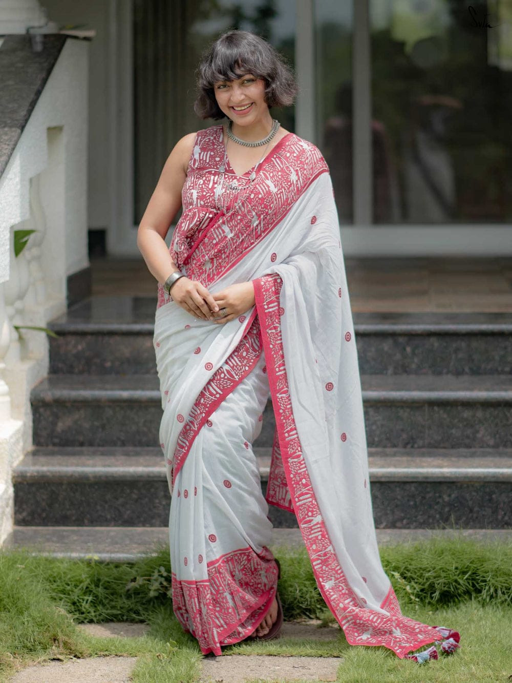 Urban Pallu Printed Poly Georgette Daily Saree