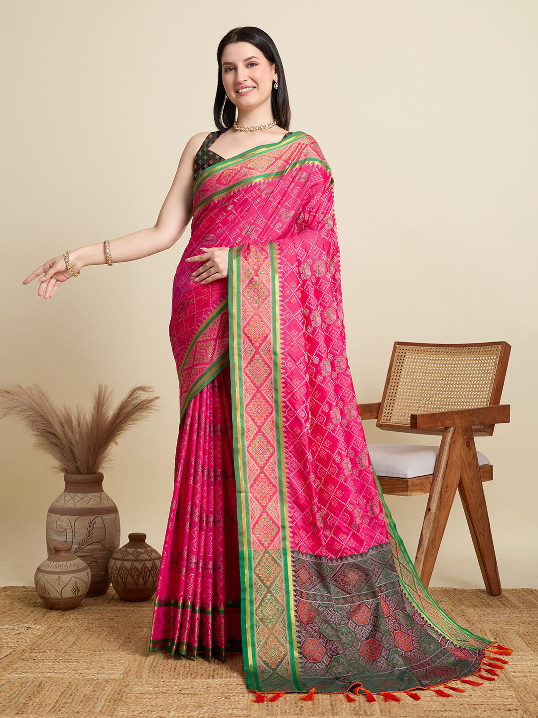 Urban Pallu Woven Design Silk Blend Party Saree