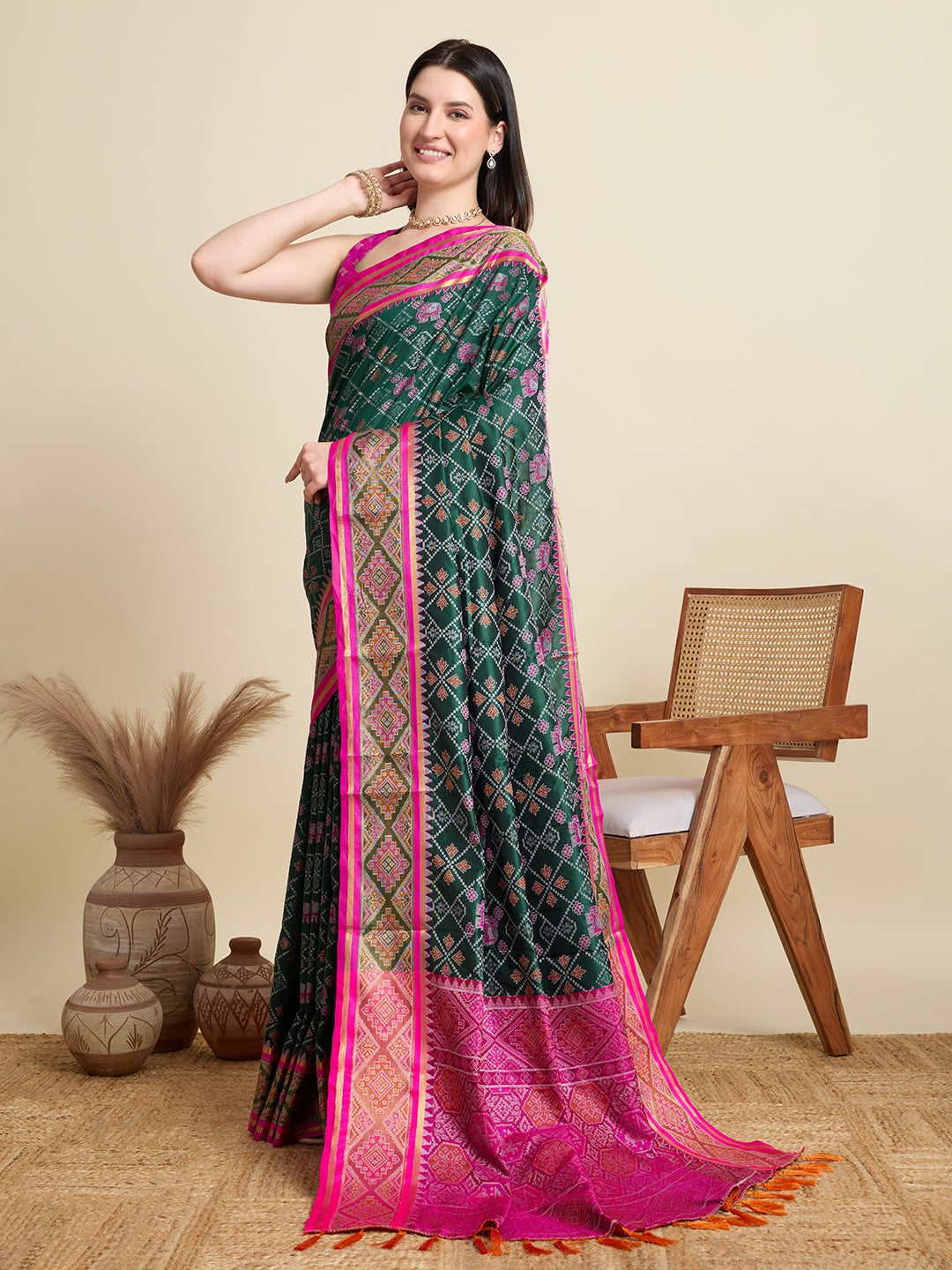 Urban Pallu Woven Design Silk Blend Party Saree