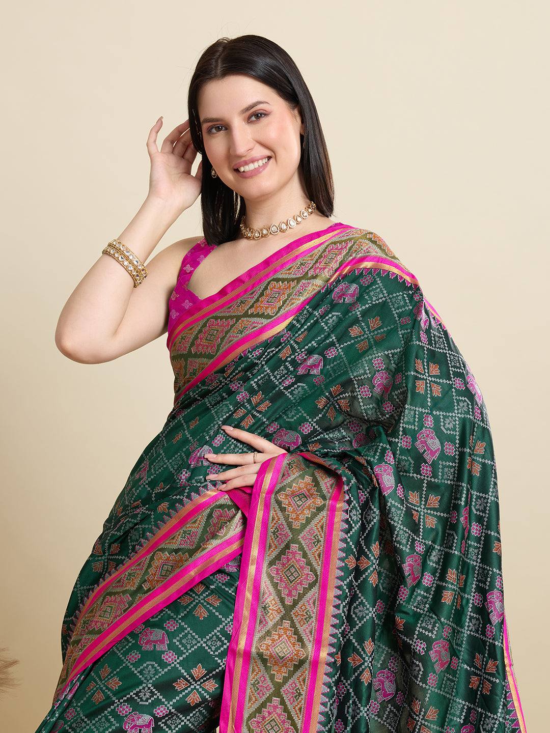 Urban Pallu Woven Design Silk Blend Party Saree