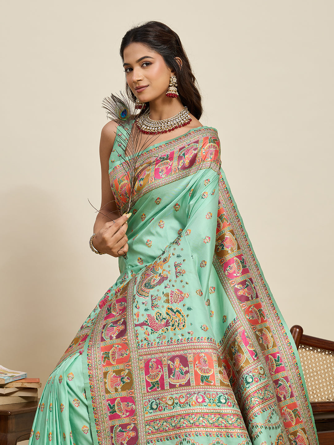 Urban Pallu Woven Design Silk Blend Party Saree