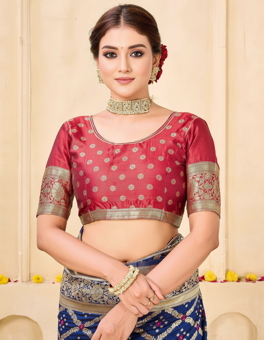 Urban Pallu Woven Design Silk Blend Festive Saree