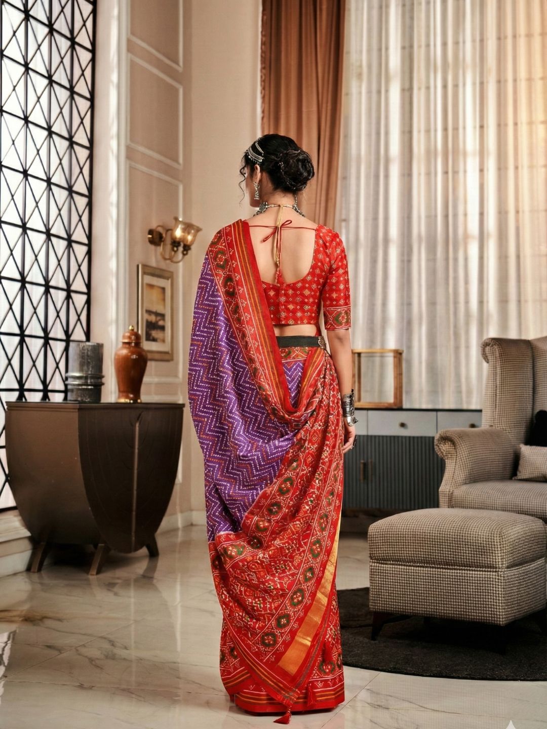 Urban Pallu Woven Design Cotton Blend Daily Saree
