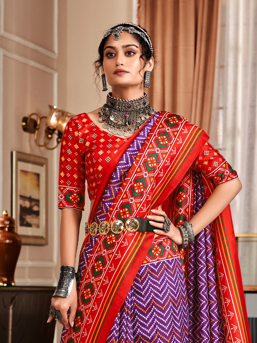 Urban Pallu Woven Design Cotton Blend Daily Saree