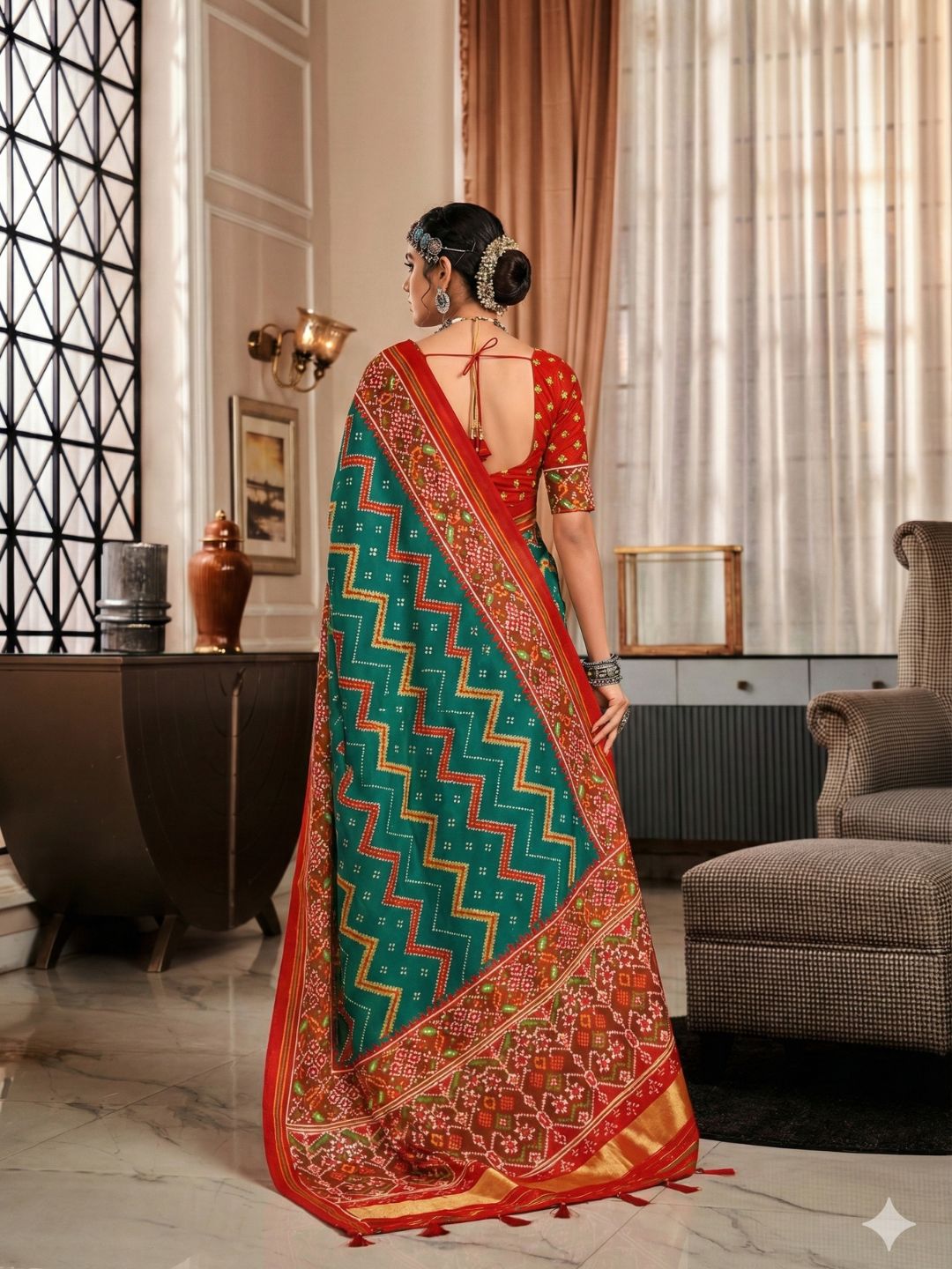 Urban Pallu Woven Design Cotton Blend Daily Saree