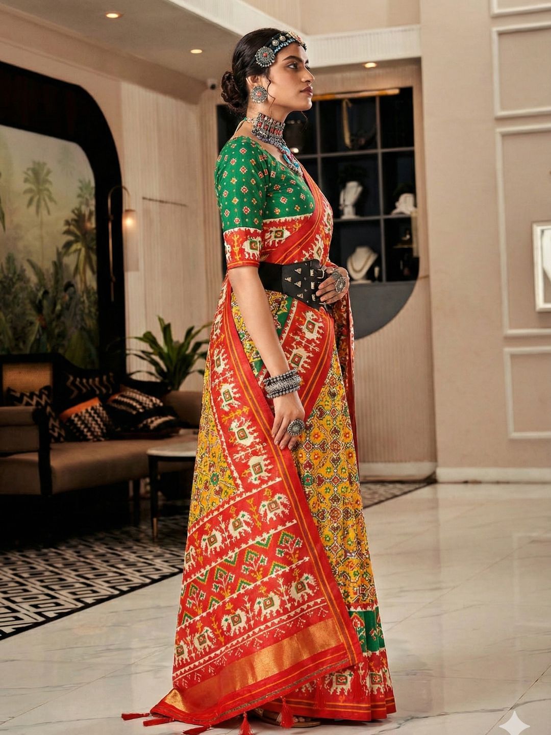 Urban Pallu Woven Design Cotton Blend Daily Saree