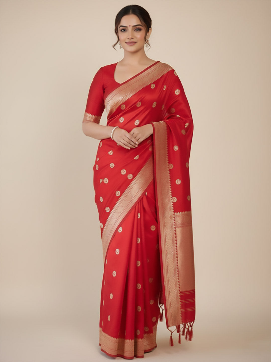 Urban Pallu Woven Design Silk Blend Work Saree