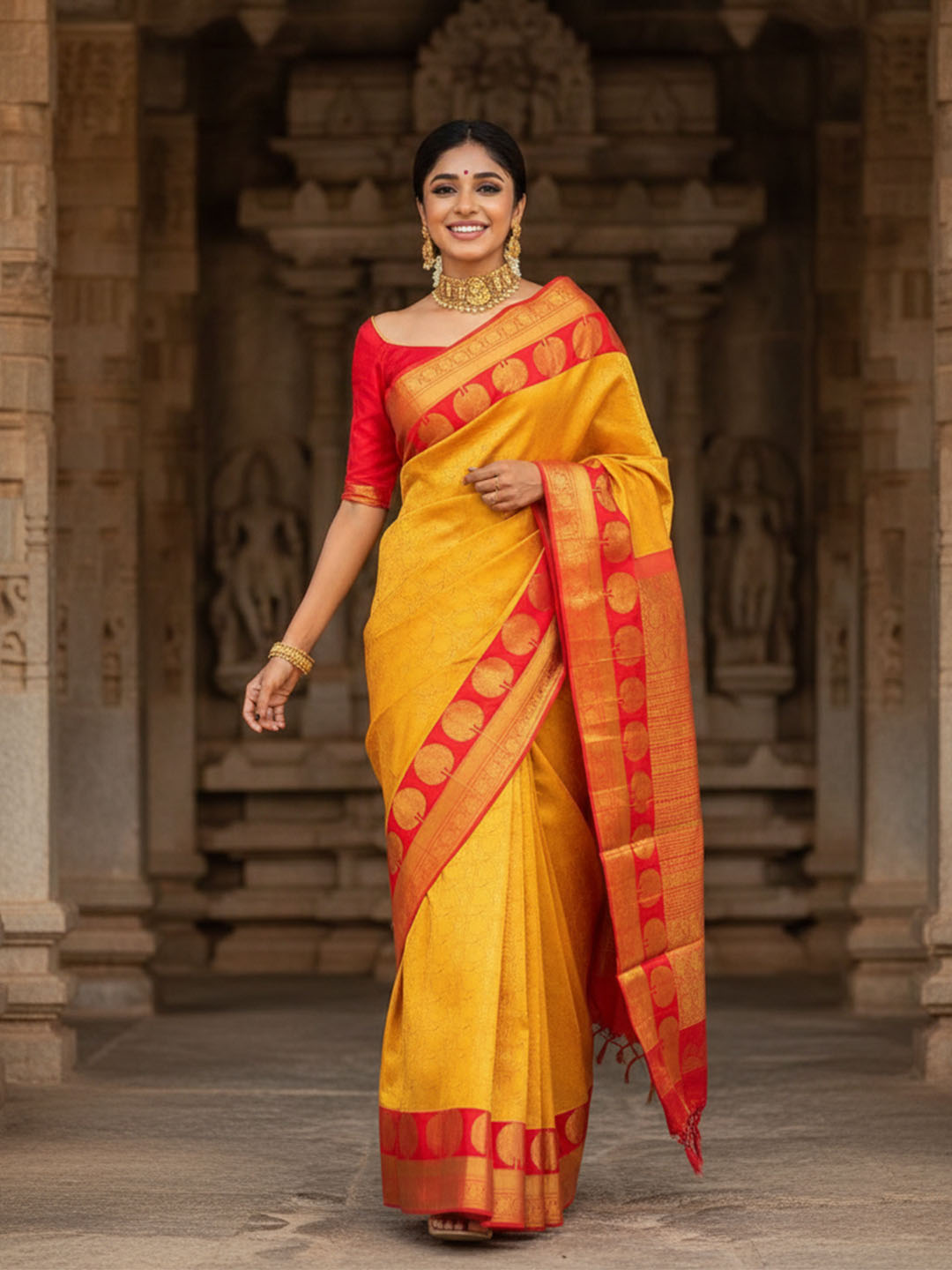 Urban Pallu Woven Design Silk Blend Traditional Saree
