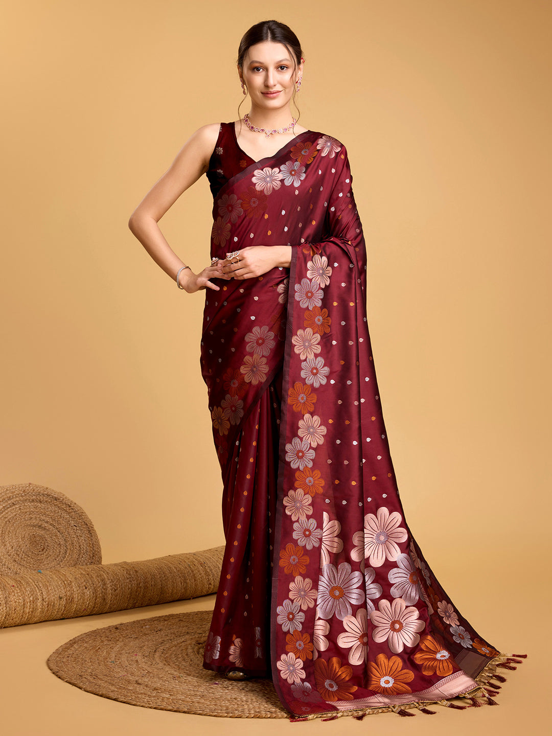 Urban Pallu Woven Design Silk Blend Party Saree