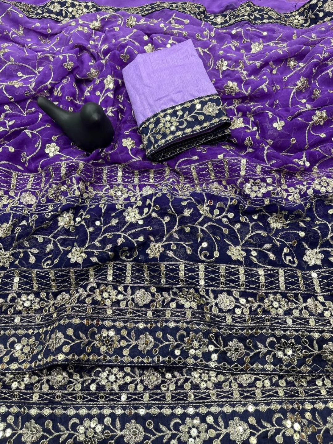 Urban Pallu Dyed Pure Georgette Festive Saree