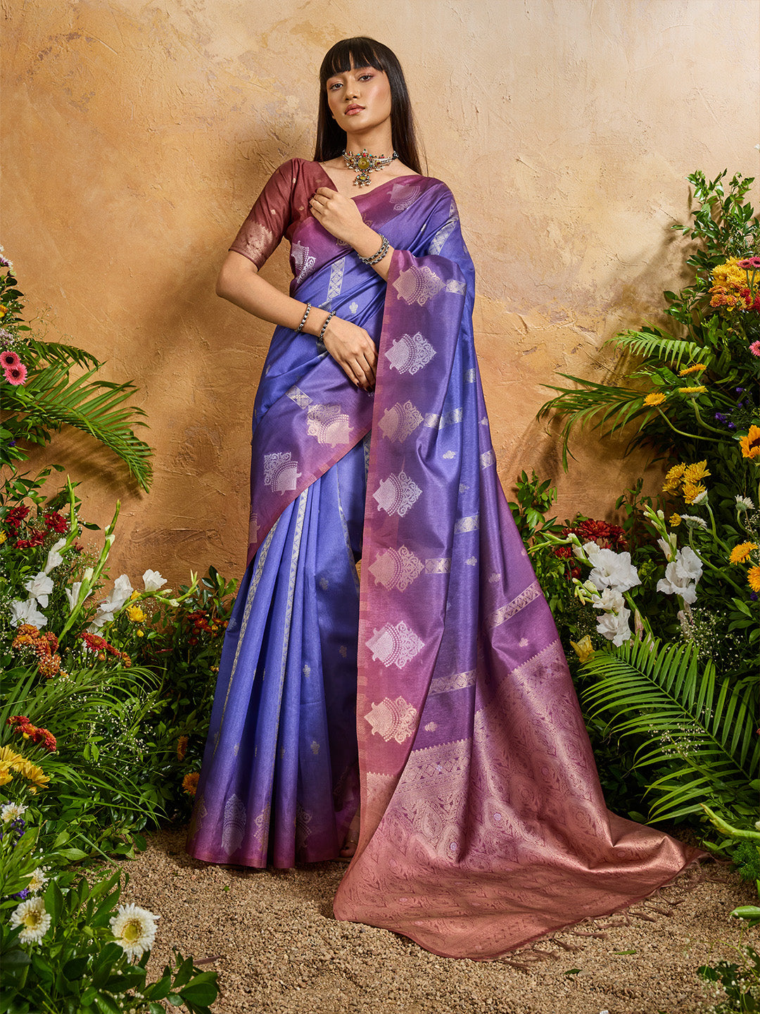 Urban Pallu Printed Silk Cotton Traditional Saree