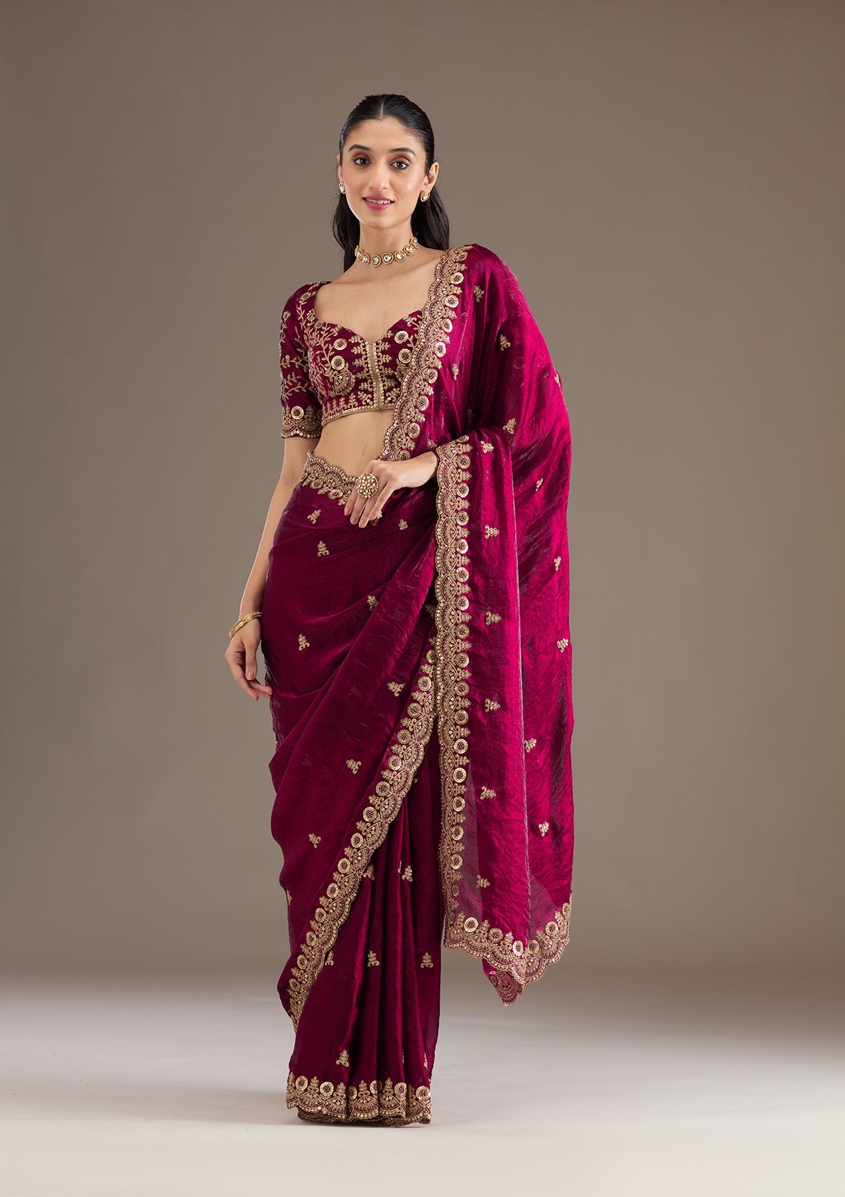 Urban Pallu Embellished Art Silk Festive Saree