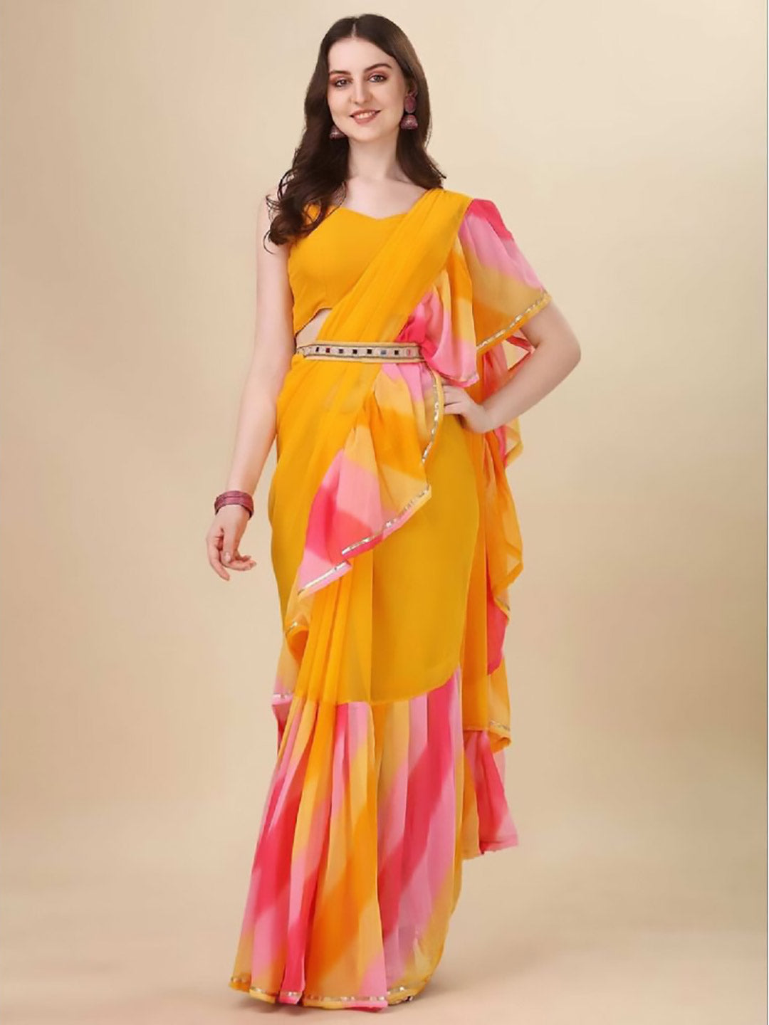 Urban Pallu Printed Poly Georgette Daily Saree