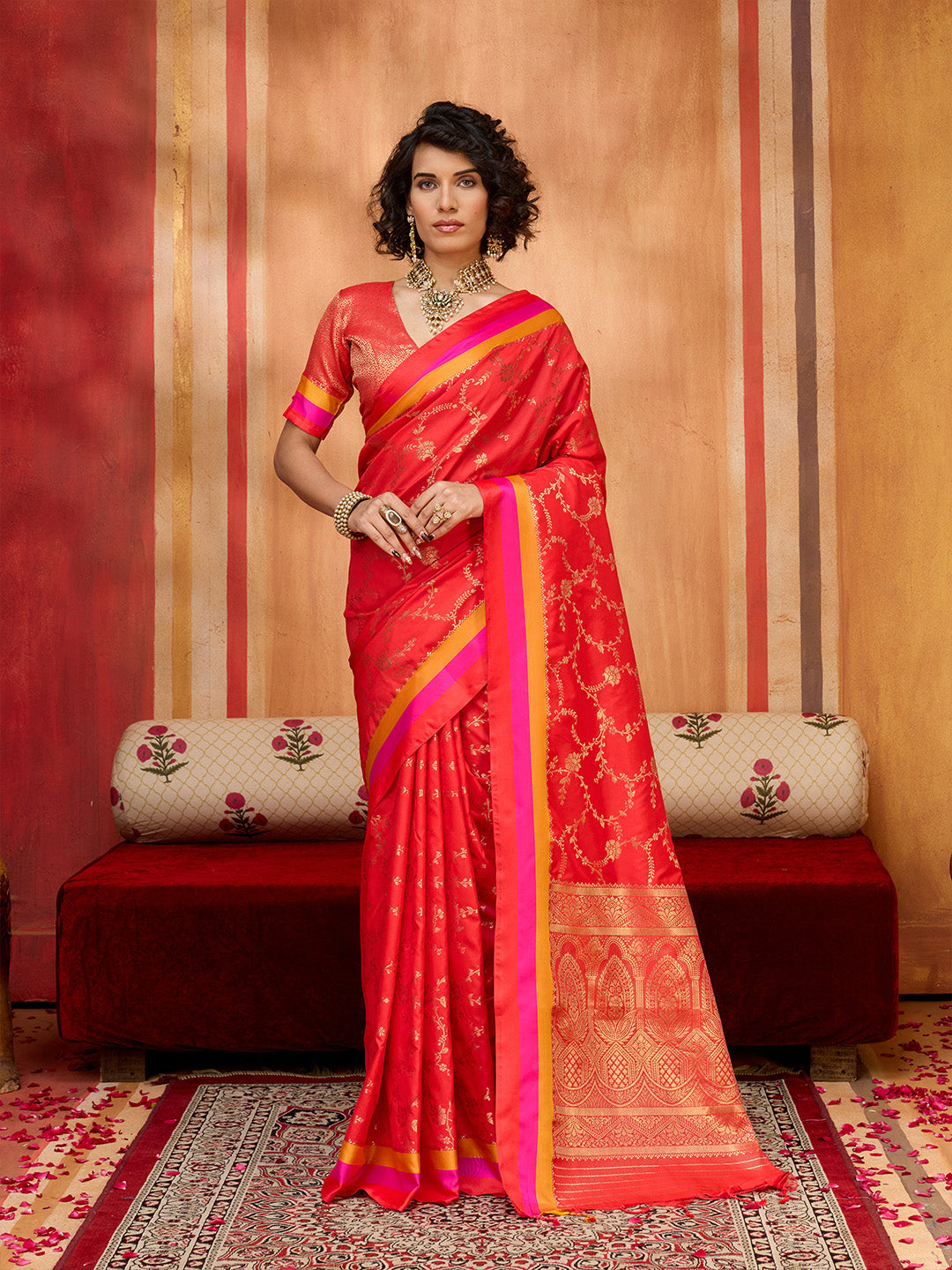 Urban Pallu Printed Silk Cotton Fusion Saree
