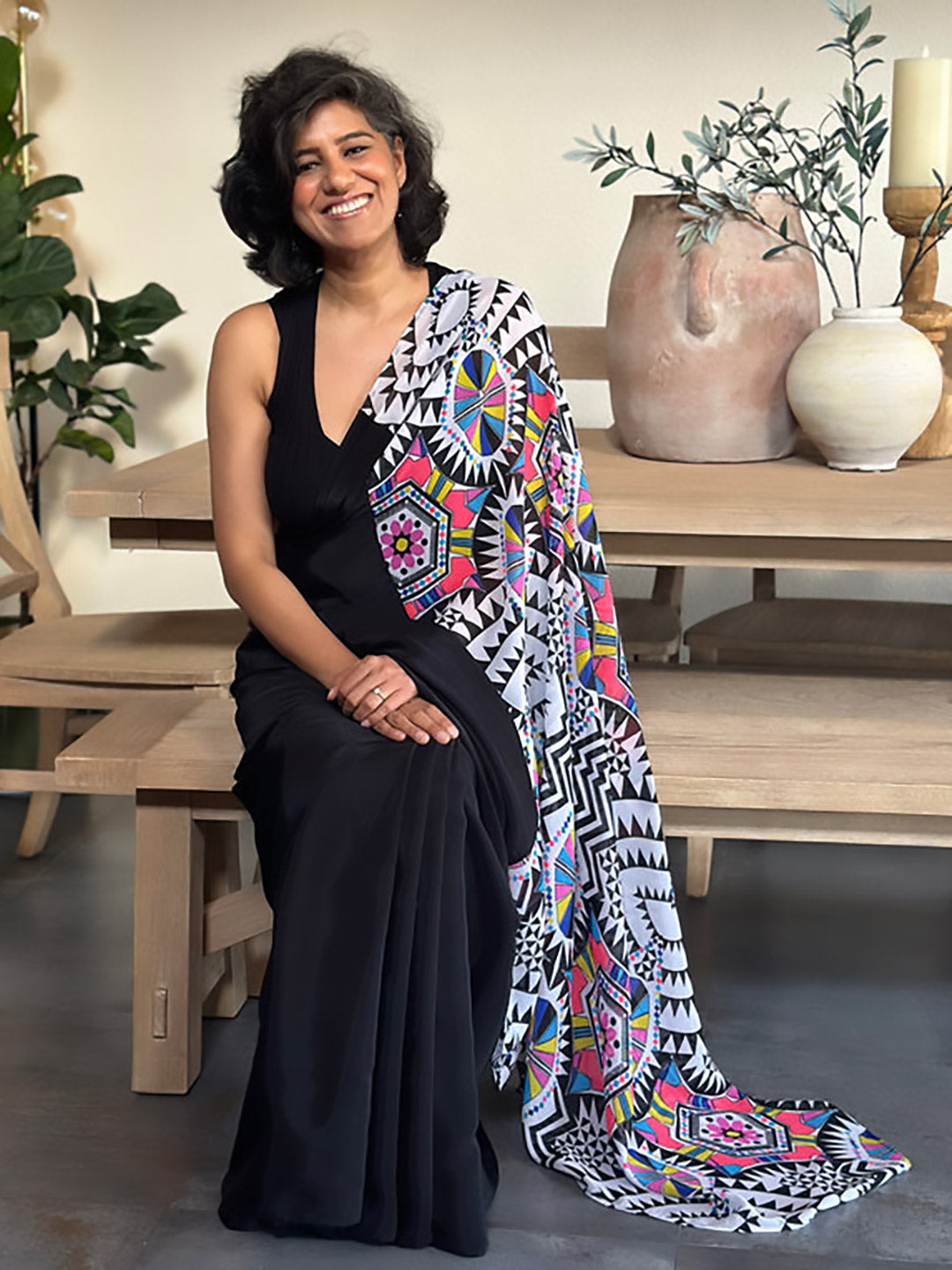 Urban Pallu Printed Poly Georgette Daily Saree