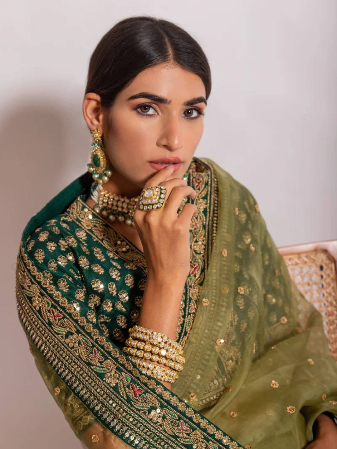 Urban Pallu Embroidered Net Festive Saree