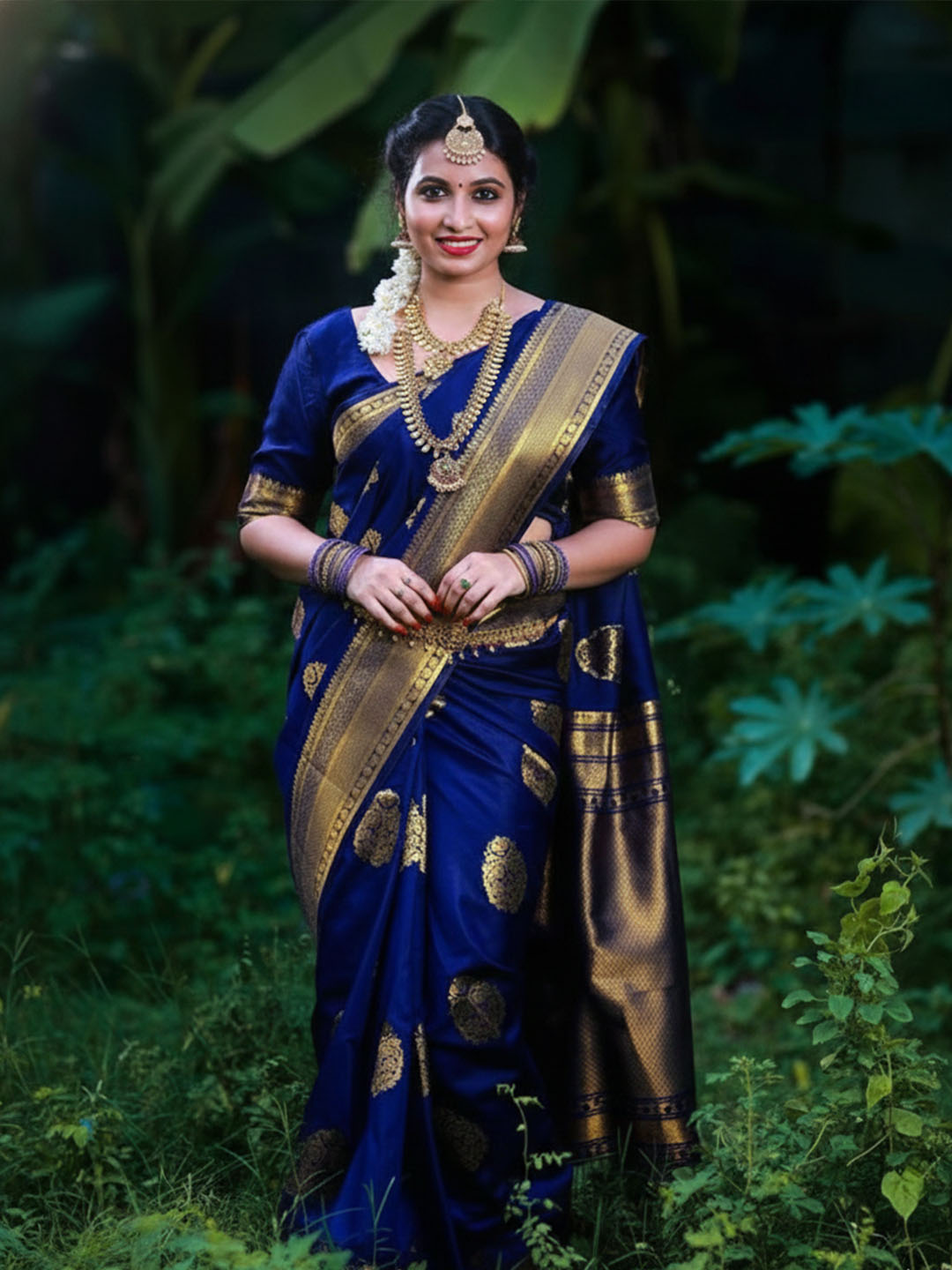Urban Pallu Woven Design Silk Blend Work Saree