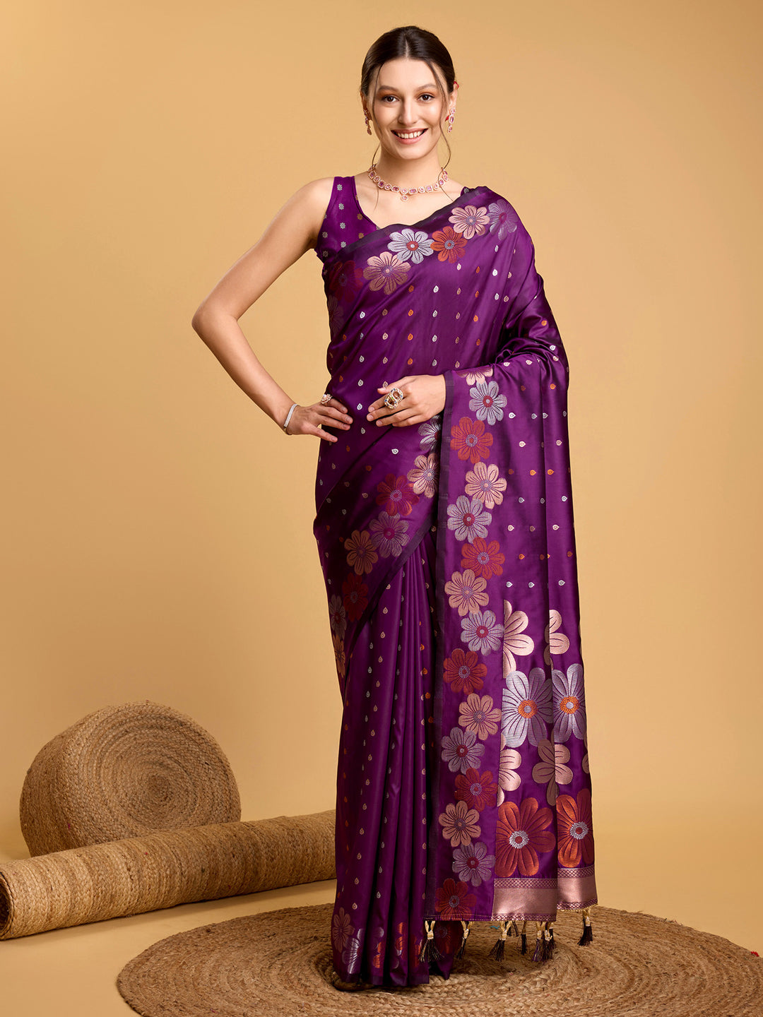 Urban Pallu Woven Design Silk Blend Party Saree